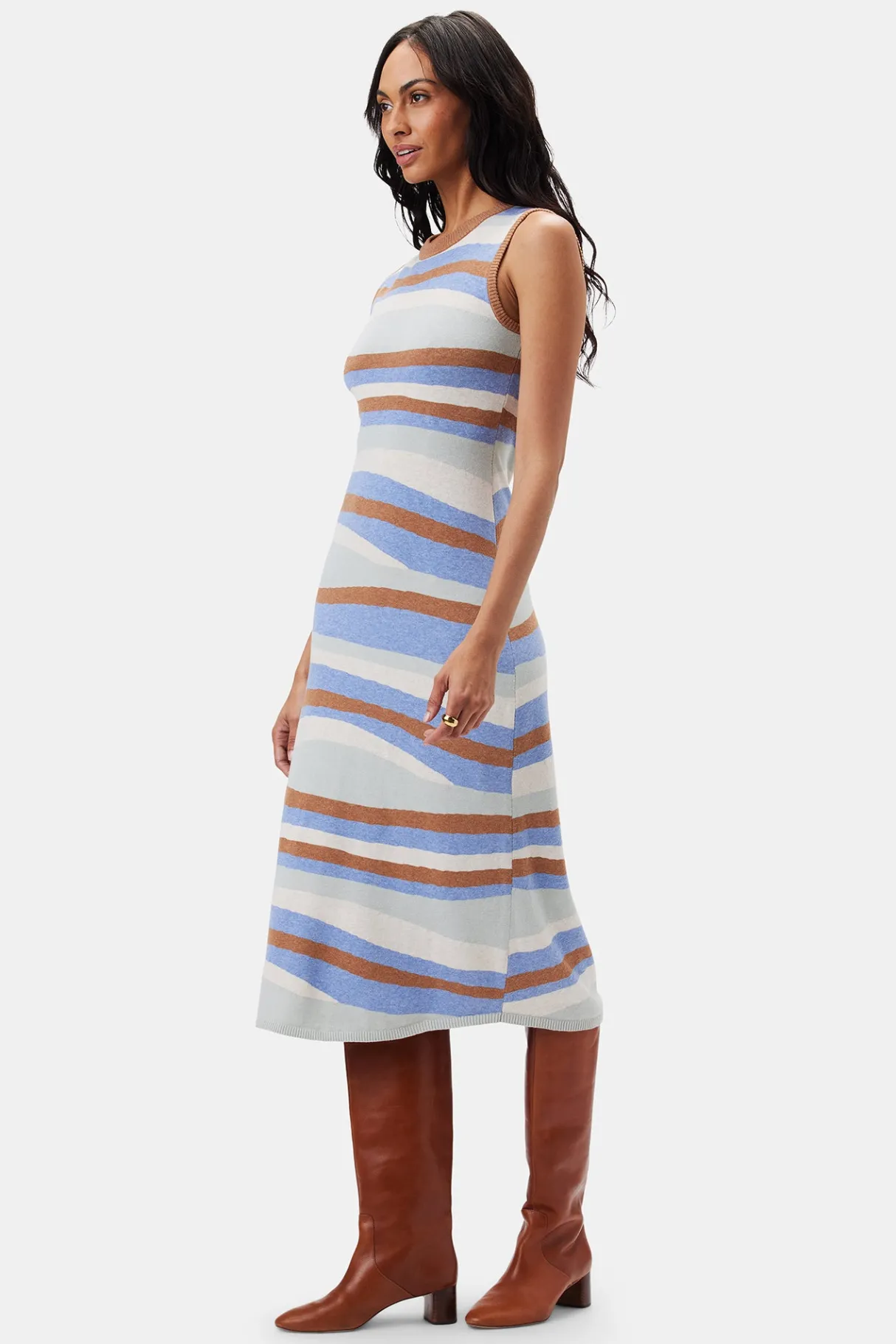 Amour Vert Colette Knit Dress MultiStripe Discount