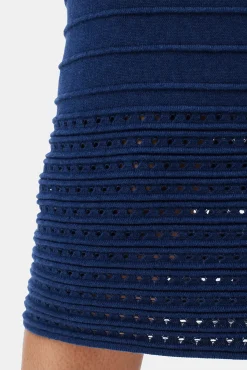 Amour Vert Cora Flaxen Eco Dress NavyBlue New