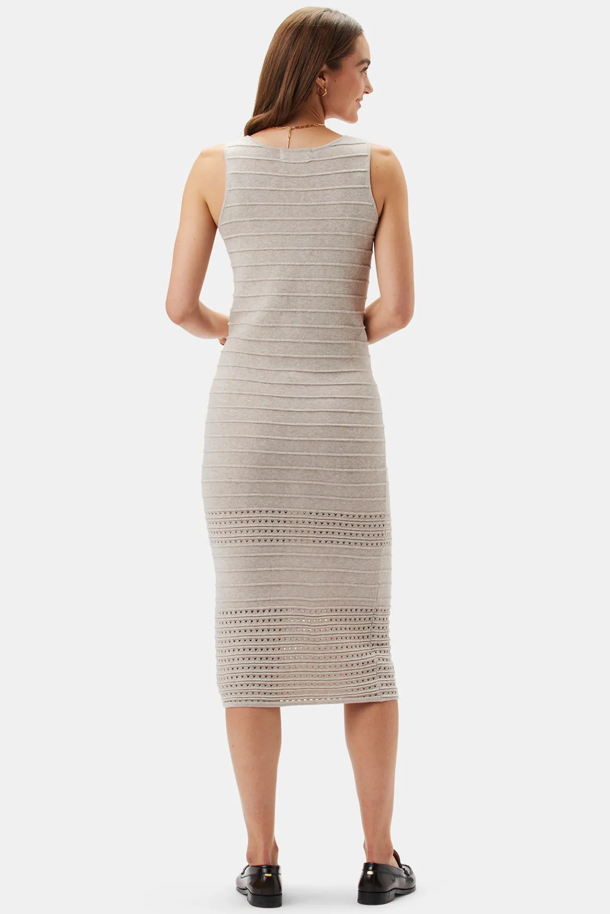 Amour Vert Cora Flaxen Eco Dress Oatmeal Fashion