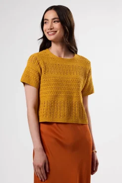 Amour Vert Crochet T Shirt SoleilYellow Sale