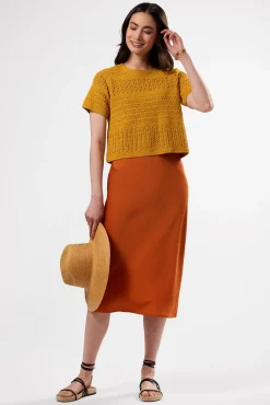 Amour Vert Crochet T Shirt SoleilYellow Sale