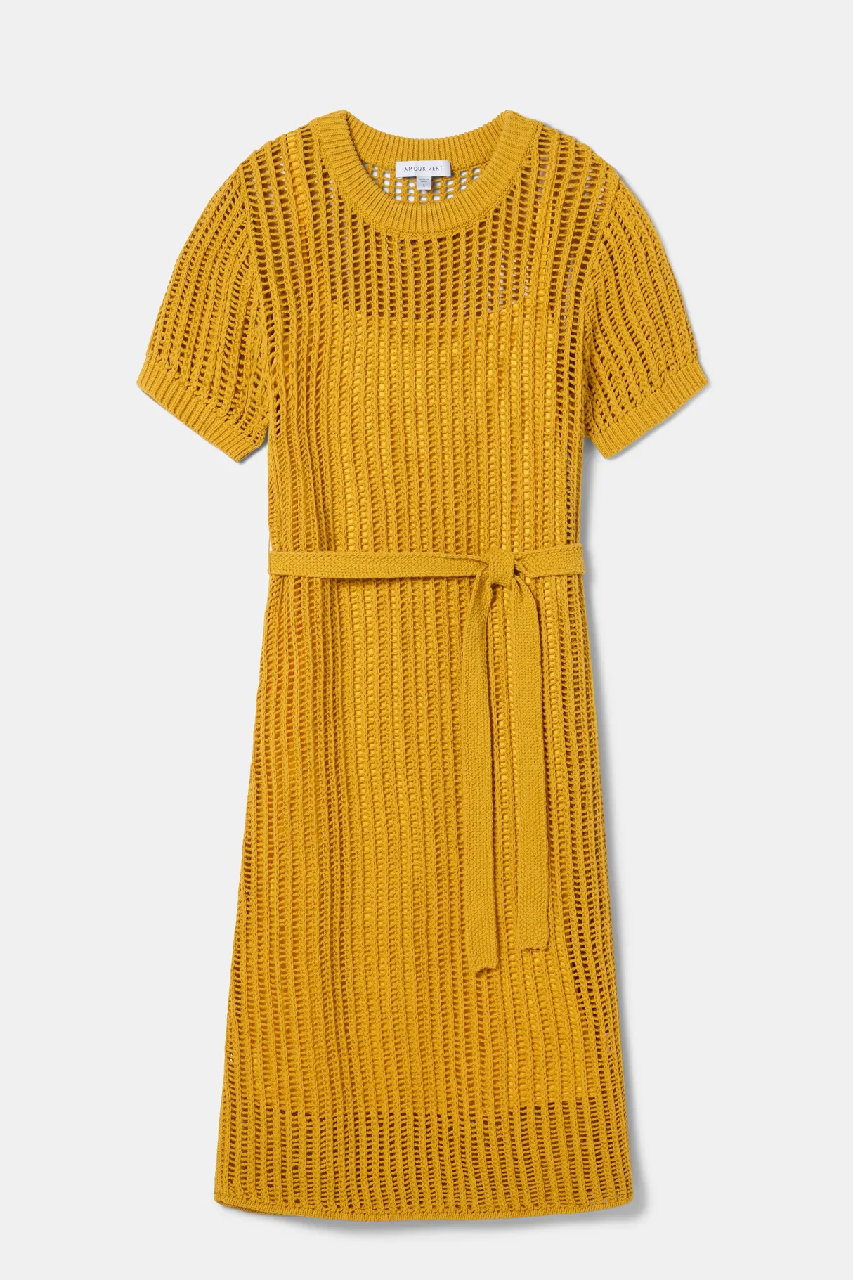 Amour Vert Crochet T Shirt Dress SoleilYellow Hot