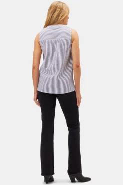 Amour Vert Dawn Seersucker Blouse BrittanyStripeBlue Online