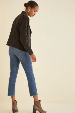 Amour Vert Deadwood River Suede Jacket Black Hot