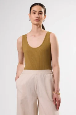 Amour Vert Elea Organic Cotton Modal Rib Bodysuit Elm Online