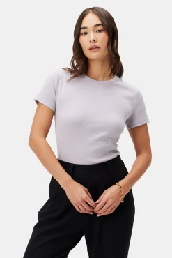 Amour Vert Eleanor Baby Rib Tee Lilac New