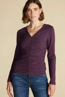 Amour Vert Elise Bamboo Knit Top PurpleFig Best