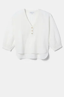 Amour Vert Esme Cotton Linen Blouse White Best