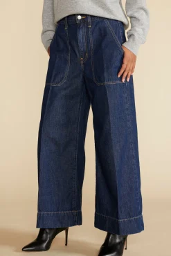 Amour Vert ETICA Matis Ultra Wide Leg Jean KaanDarkIndigo Best
