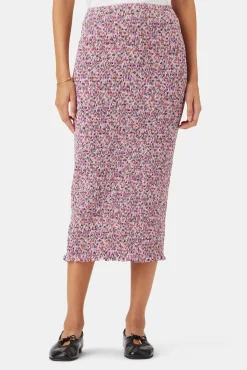 Amour Vert Eunice Smocked Skirt AlessiaMulberry Online