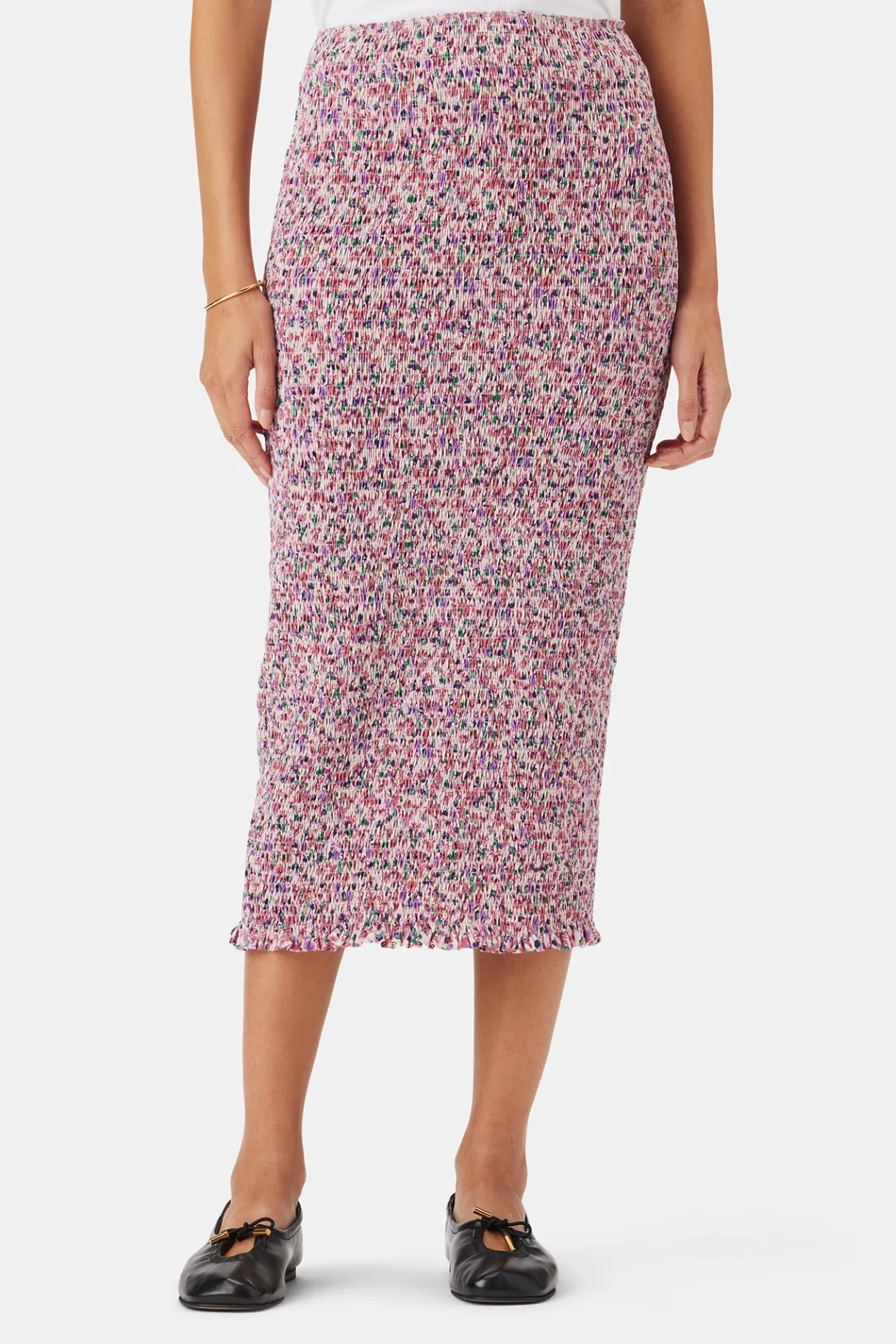 Amour Vert Eunice Smocked Skirt AlessiaMulberry Online