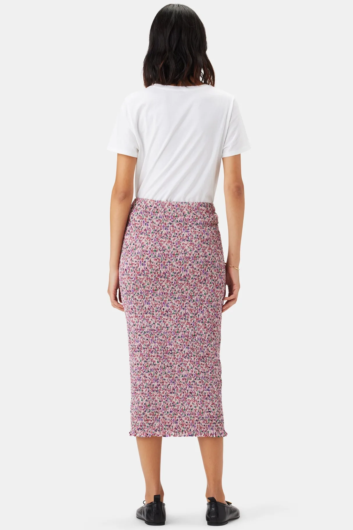 Amour Vert Eunice Smocked Skirt AlessiaMulberry Online