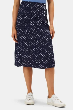 Amour Vert Gabrielle Wrap Skirt RivieraDotNavyBlue Sale