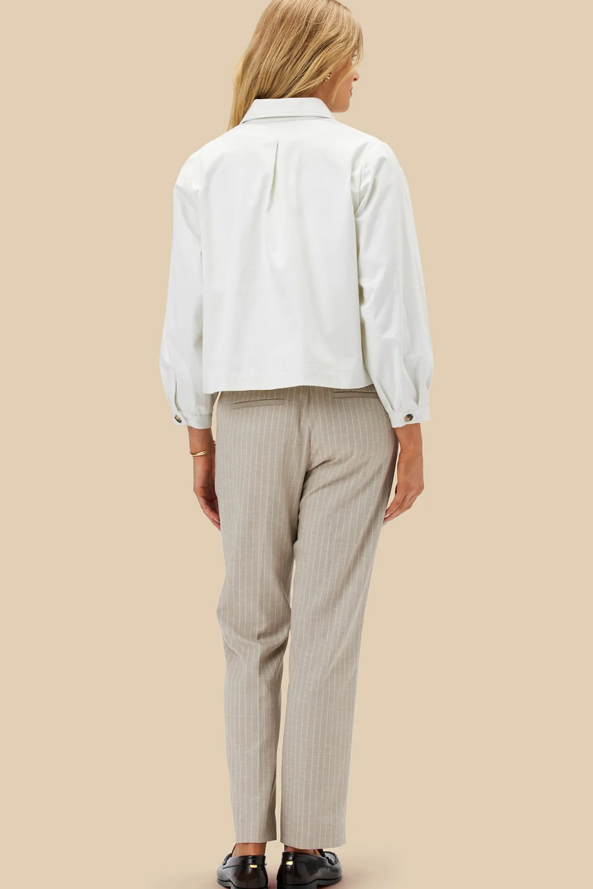 Amour Vert Genevieve Organic Cotton Jacket Ivory Online