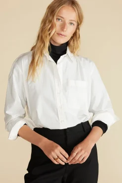 Amour Vert Henri Button Down Shirt White New