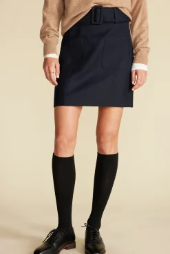 Amour Vert Ira Mini Skirt NavyBlue Online