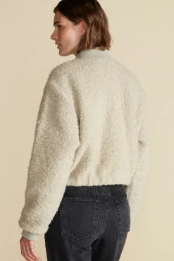 Amour Vert Jarrel Sherpa Bomber Jacket Natural Hot