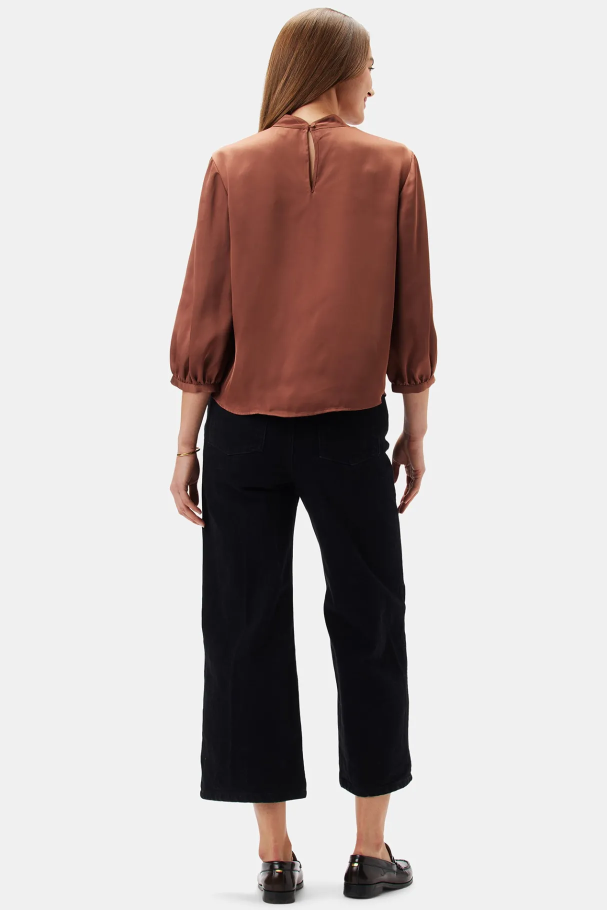 Amour Vert Jeanne 3/4 Sleeve Blouse Cafe Online