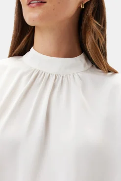 Amour Vert Jeanne 3/4 Sleeve Blouse Ivory New