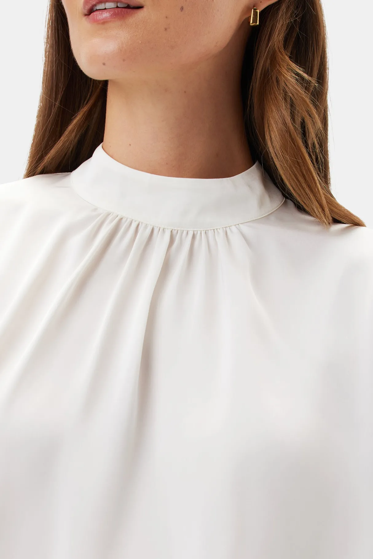 Amour Vert Jeanne 3/4 Sleeve Blouse Ivory New
