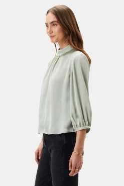 Amour Vert Jeanne 3/4 Sleeve Blouse MintGreen Online