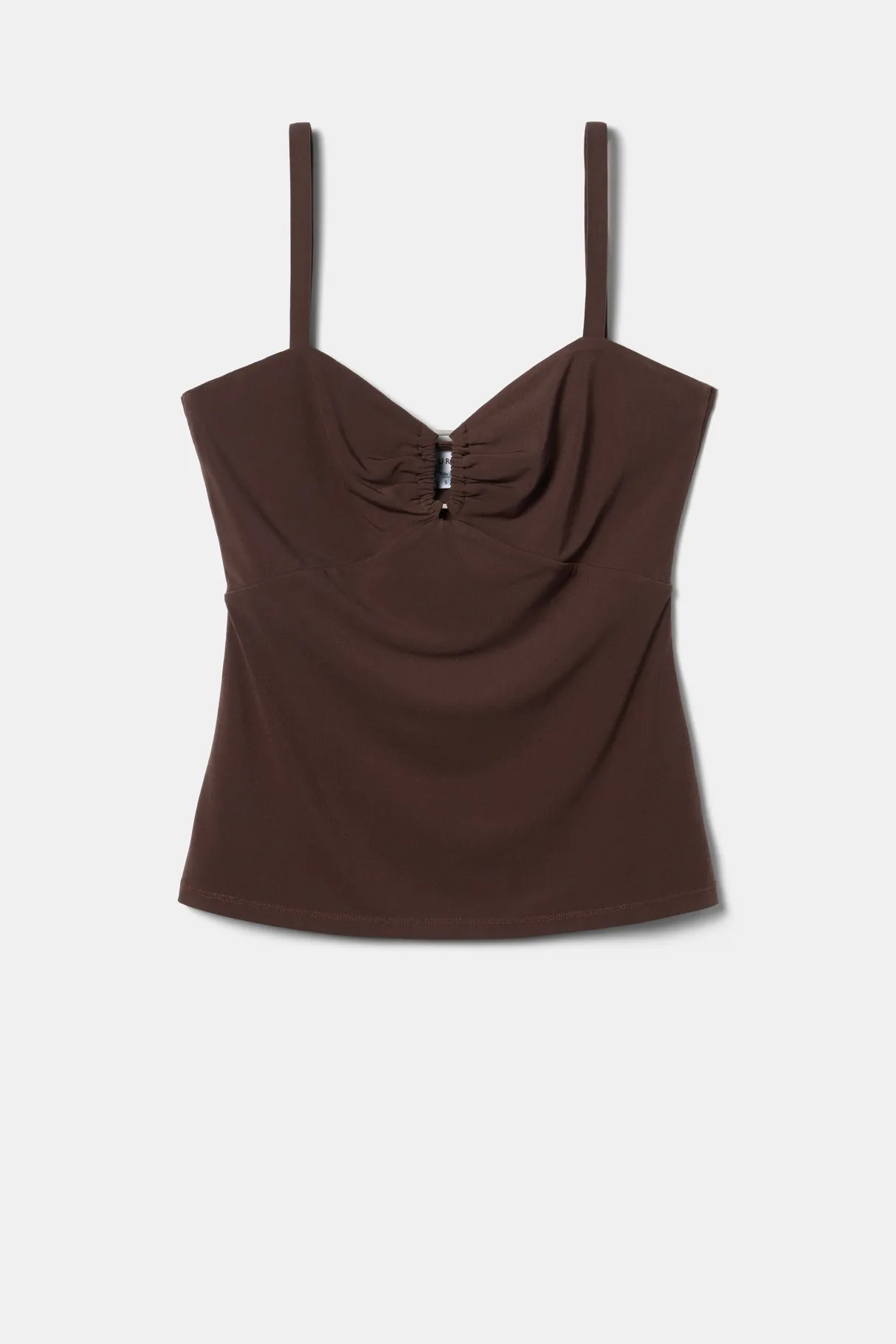 Amour Vert Josie Stretch Knit Tank Espresso Discount