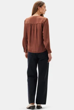 Amour Vert Kali Button Front Blouse Cafe Outlet