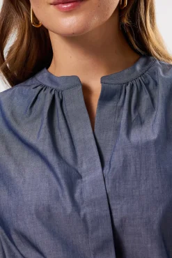 Amour Vert Kylen Organic Cotton Shirt Dress ChambrayBlue Best