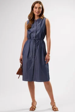 Amour Vert Kylen Organic Cotton Shirt Dress ChambrayBlue Best
