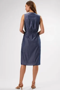 Amour Vert Kylen Organic Cotton Shirt Dress ChambrayBlue Best