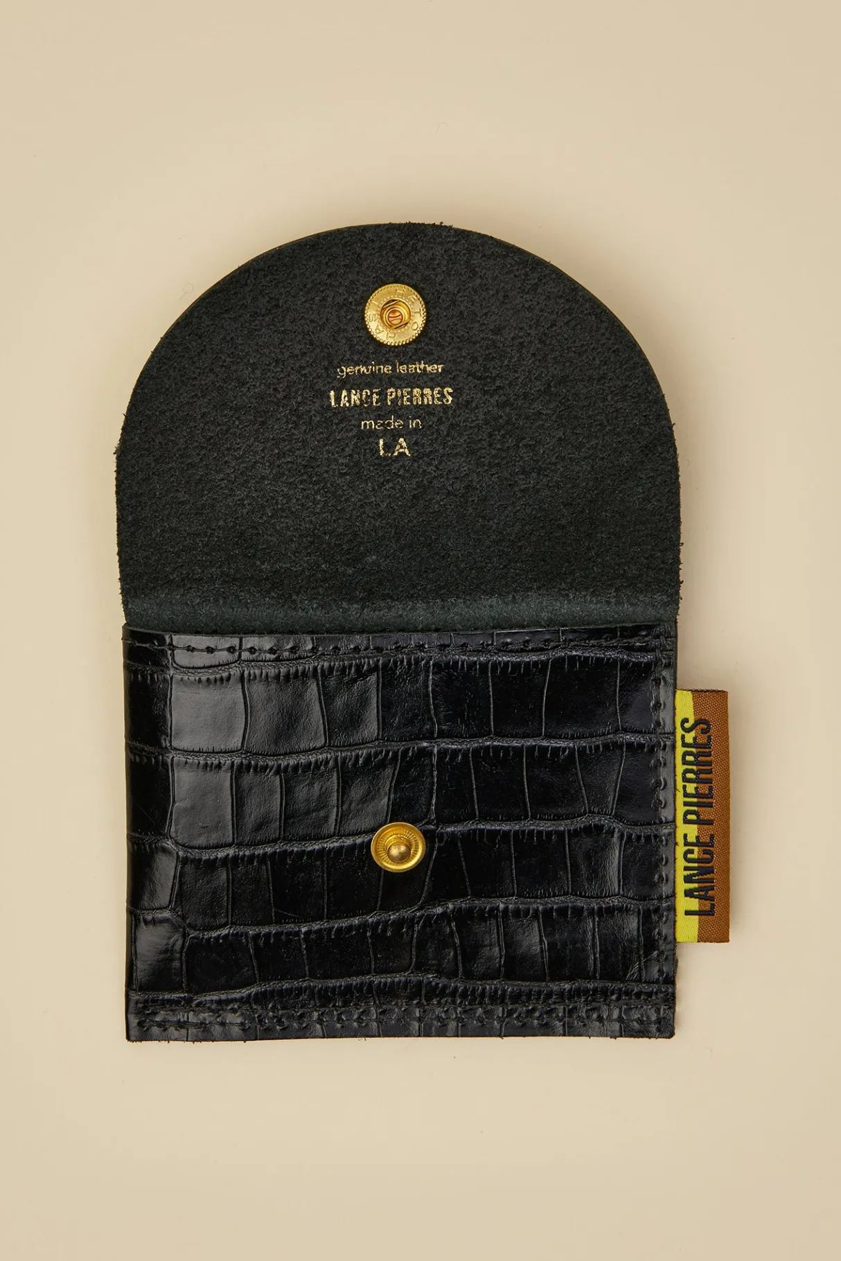 Amour Vert Lance Pierres Envoy 01 Snap Wallet CarbonCroc Clearance