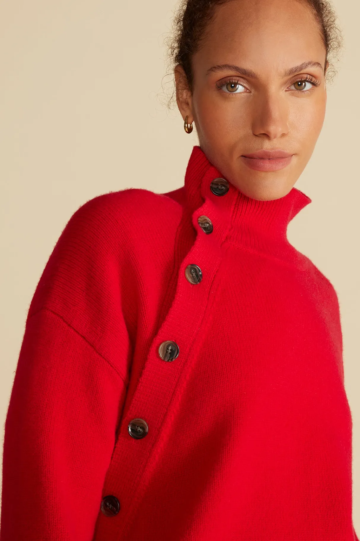 Amour Vert Leonie Turtleneck Sweater Red Best