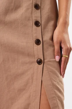 Amour Vert Lila Cotton Linen Dress Sand Online