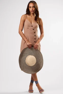 Amour Vert Lila Cotton Linen Dress Sand Online