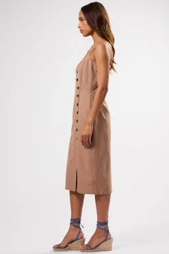 Amour Vert Lila Cotton Linen Dress Sand Online