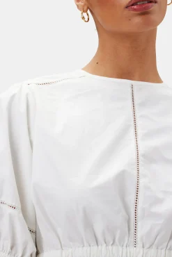 Amour Vert Lisa Organic Cotton Poplin Top White Online