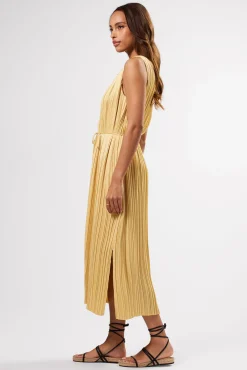 Amour Vert Lisbon Recycled Sateen Dress Anise Hot