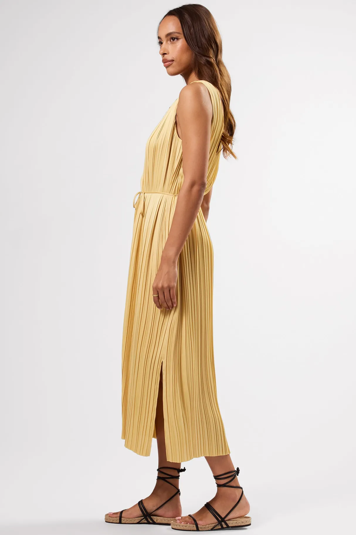 Amour Vert Lisbon Recycled Sateen Dress Anise Hot