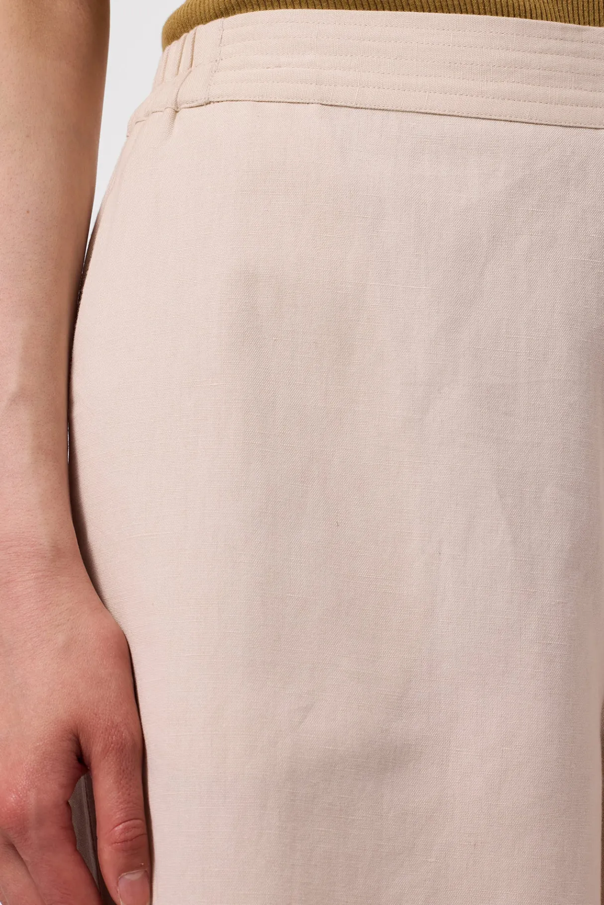Amour Vert Malia Cotton Linen Pant Natural Outlet