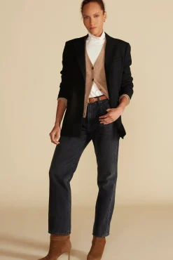 Amour Vert Mason Cashmere Cardigan Camel Outlet