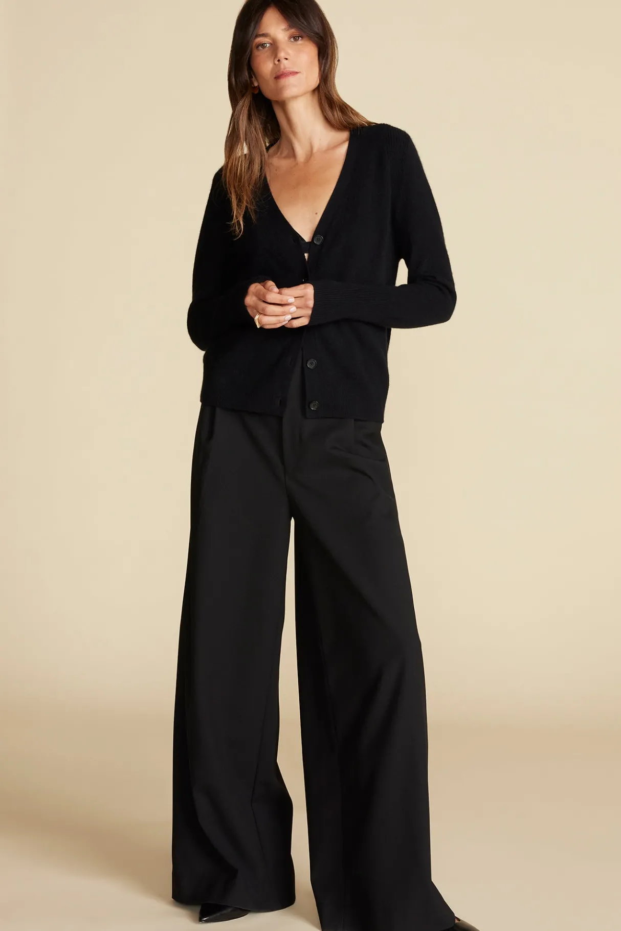 Amour Vert Mason Cashmere Cardigan Black Online