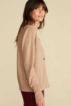 Amour Vert Mason Cashmere Cardigan CafeAuLait New