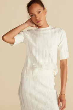 Amour Vert Mirabelle Novelty Top Ivory Sale