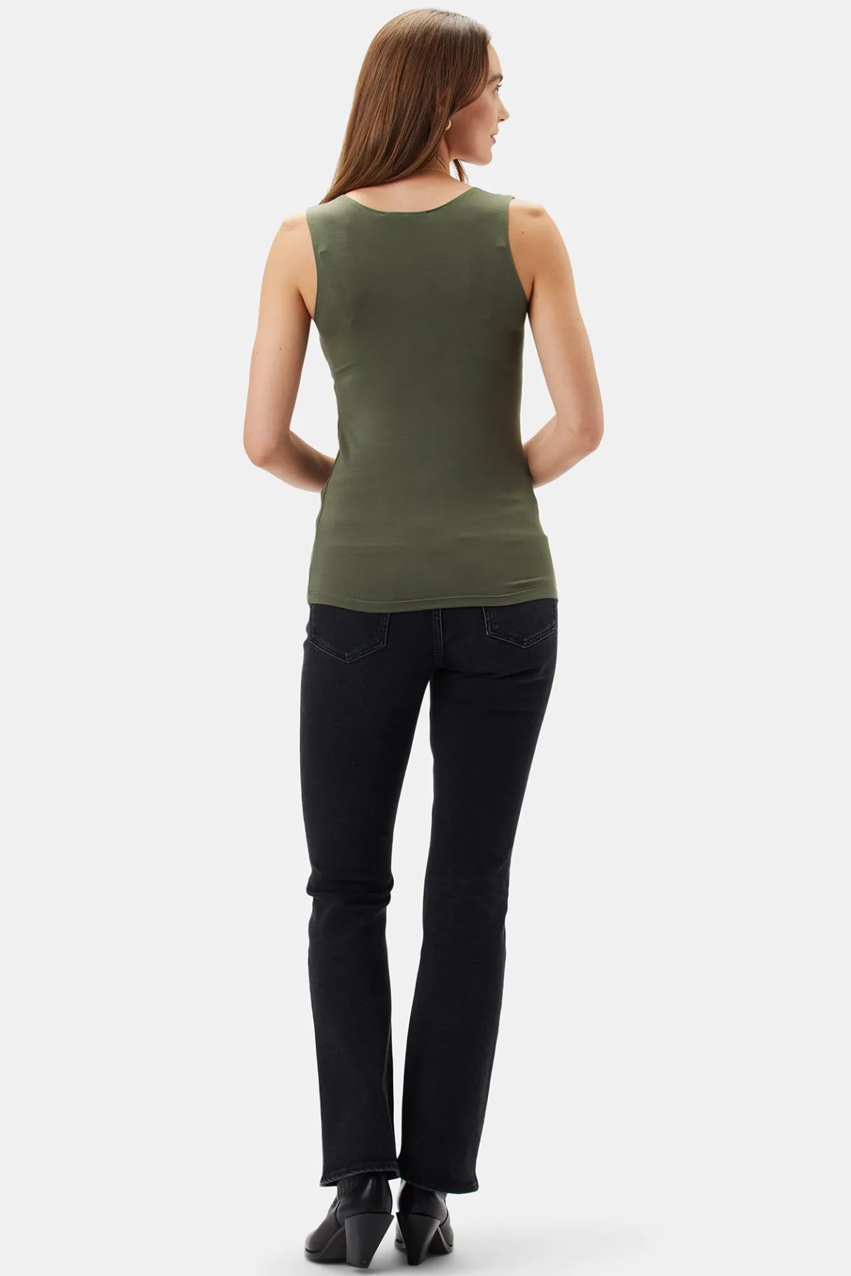 Amour Vert New Iris Modal Tank OliveGreen Sale