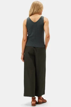 Amour Vert Nora Cashmere Tank OliveGreen Online