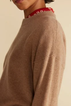 Amour Vert Pearl Cashmere Sweater CafeAuLait Fashion