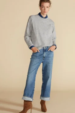 Amour Vert Pearl Cashmere Sweater HeatherGrey Outlet