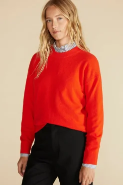 Amour Vert Pearl Cashmere Sweater ClementineOrange Online