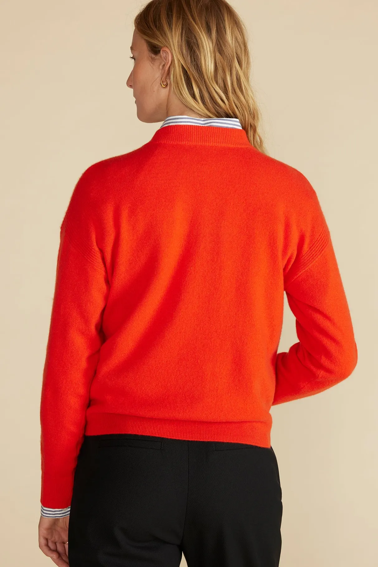 Amour Vert Pearl Cashmere Sweater ClementineOrange Online