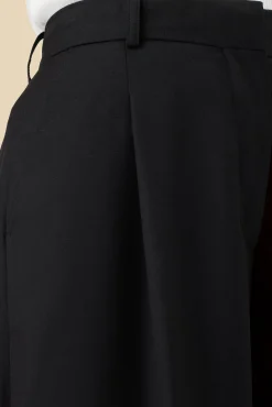 Amour Vert Pleated Wide Leg Trouser Black New